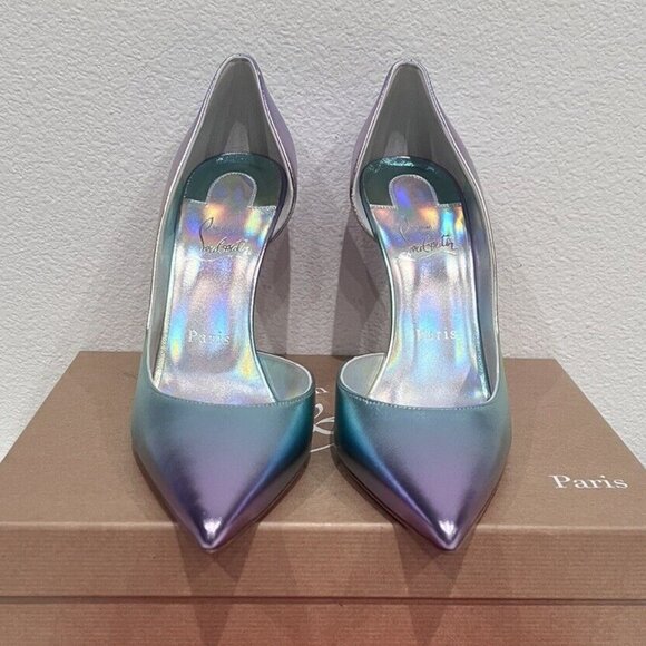 NIB Christian Louboutin IRIZA 100 Licorne So Kate Pigalle Follies Heel Pump 39 - Picture 6 of 12